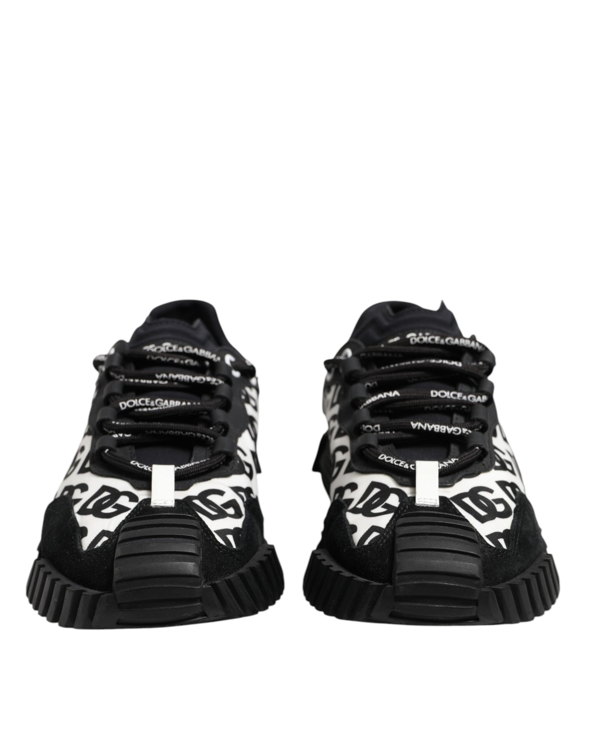 Dolce & Gabbana Black Logo Lace Up Low Top NS1 Sneakers Shoes by Dolce & Gabbana