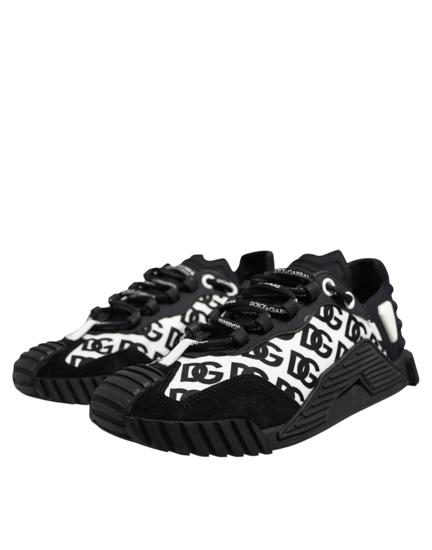 Dolce & Gabbana Black Logo Lace Up Low Top NS1 Sneakers Shoes by Dolce & Gabbana