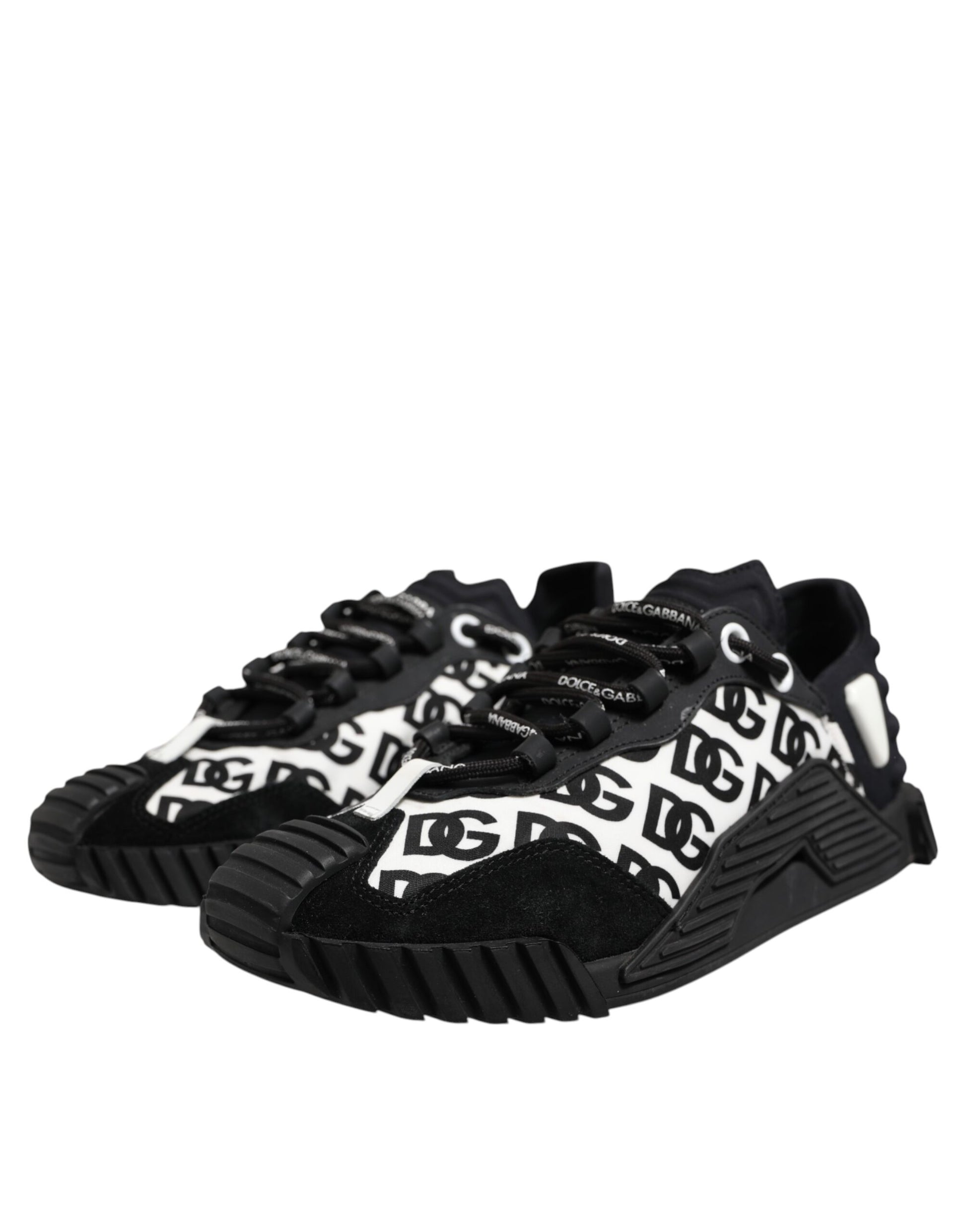 Dolce & Gabbana Black Logo Lace Up Low Top NS1 Sneakers Shoes by Dolce & Gabbana
