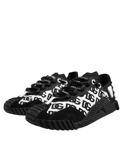 Dolce & Gabbana Black Logo Lace Up Low Top NS1 Sneakers Shoes by Dolce & Gabbana