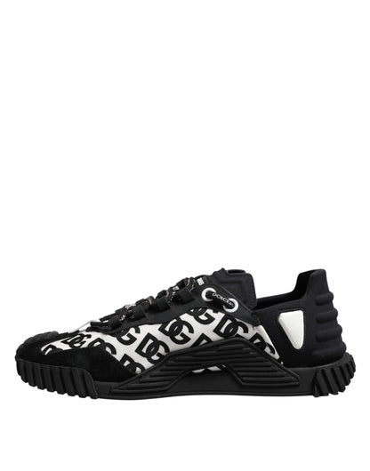 Dolce & Gabbana Black Logo Lace Up Low Top NS1 Sneakers Shoes by Dolce & Gabbana