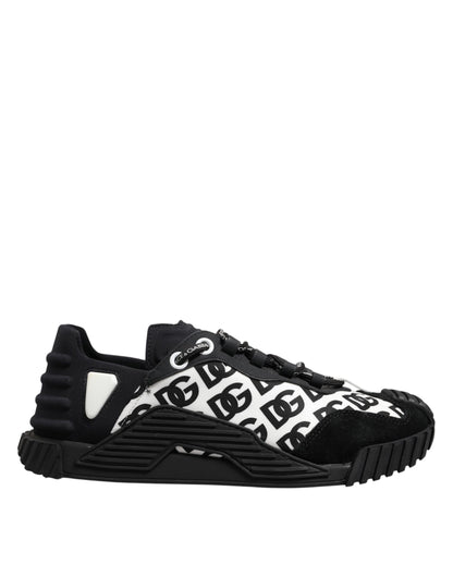 Dolce & Gabbana Black Logo Lace Up Low Top NS1 Sneakers Shoes by Dolce & Gabbana