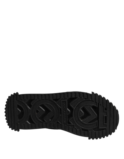 Dolce & Gabbana Black Logo Lace Up Low Top NS1 Sneakers Shoes by Dolce & Gabbana