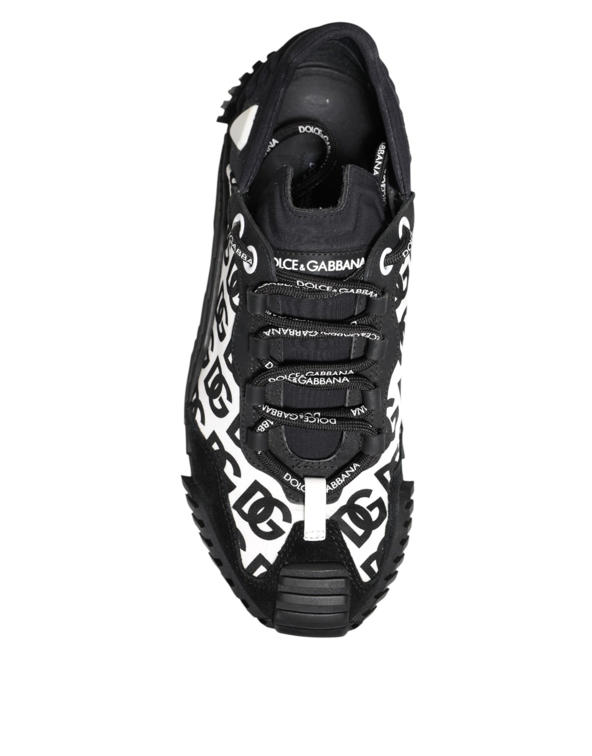Dolce & Gabbana Black Logo Lace Up Low Top NS1 Sneakers Shoes by Dolce & Gabbana