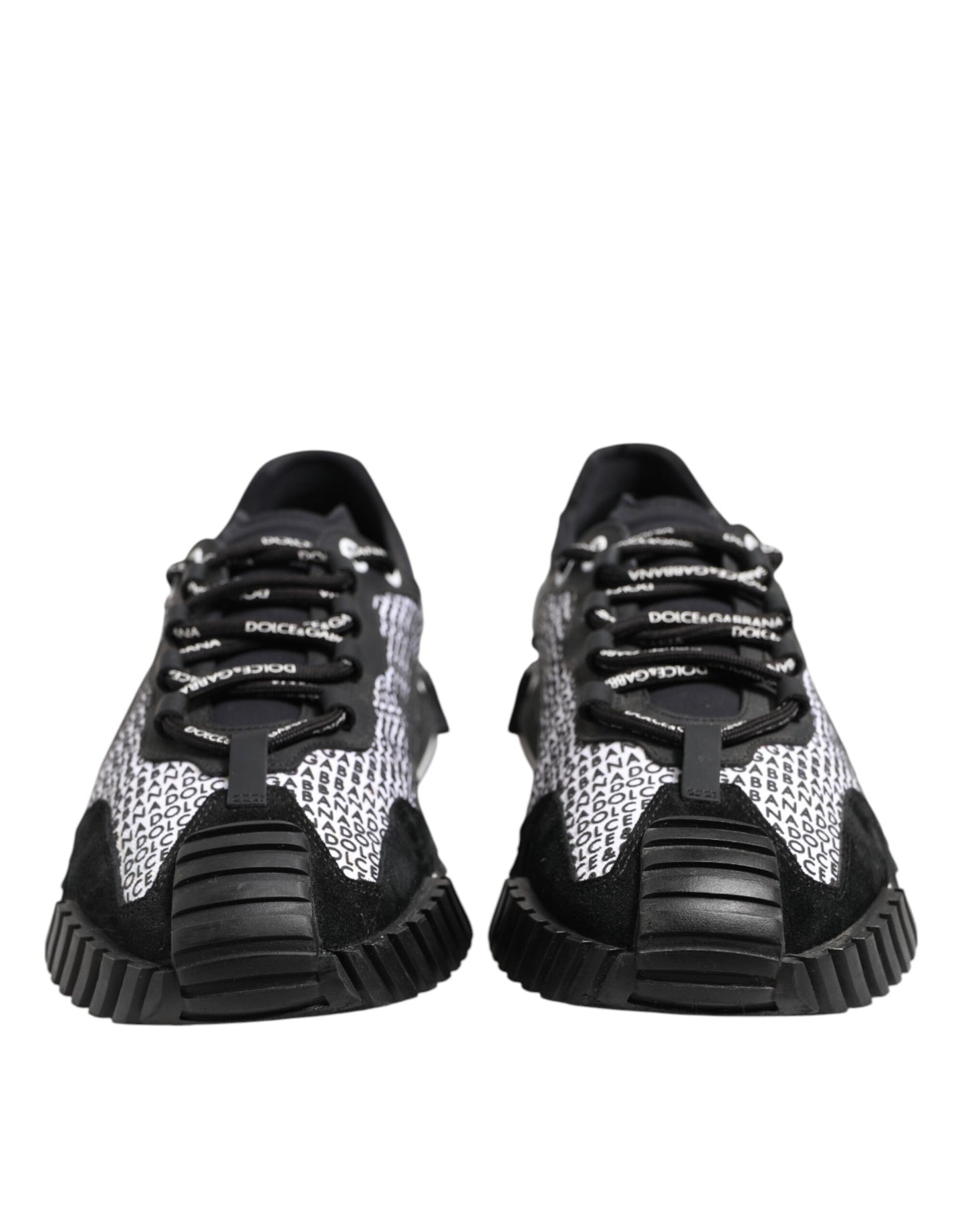 Dolce & Gabbana Black Logo Lace Up Low Top NS1 Sneakers Shoes by Dolce & Gabbana