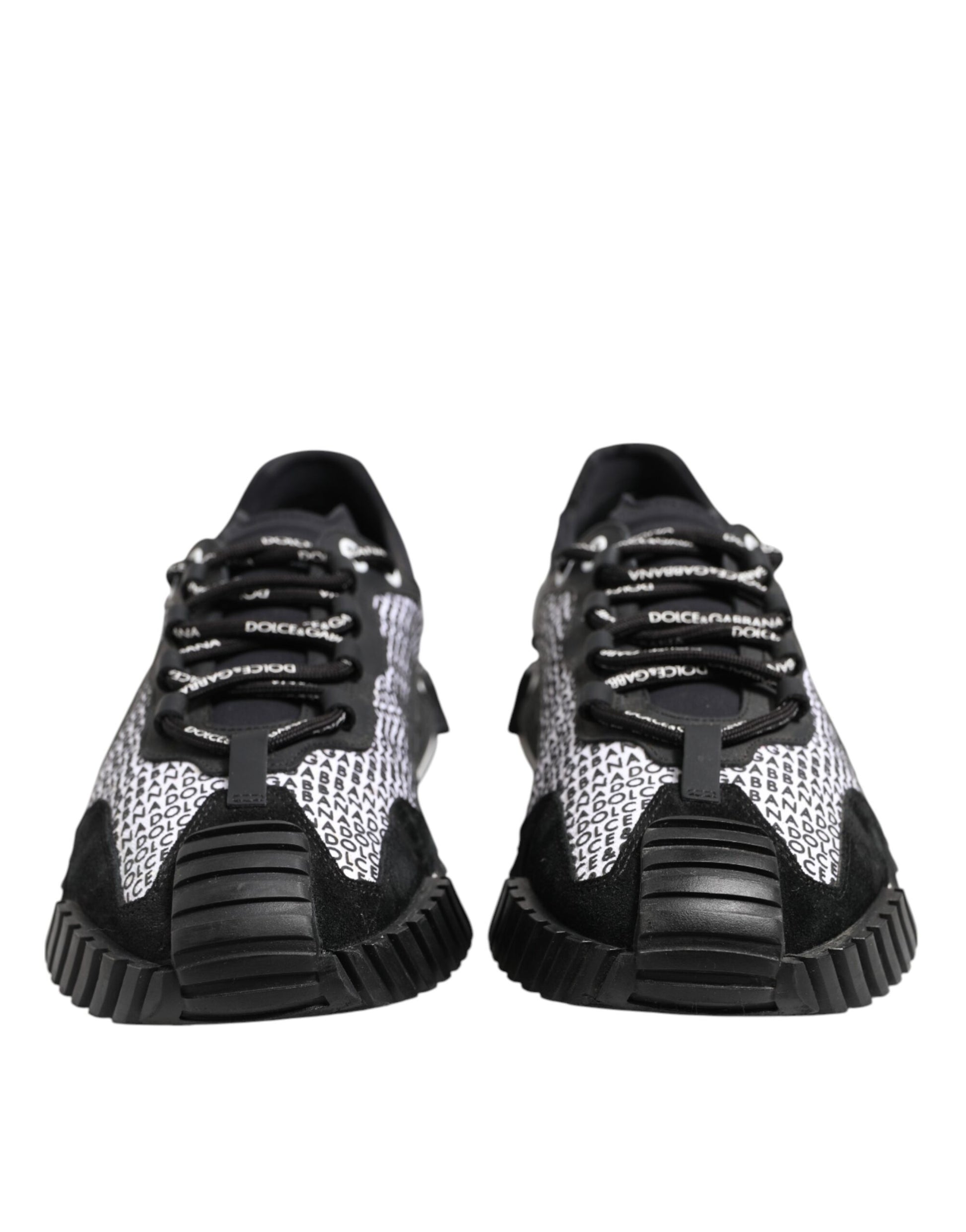 Dolce & Gabbana Black Logo Lace Up Low Top NS1 Sneakers Shoes by Dolce & Gabbana