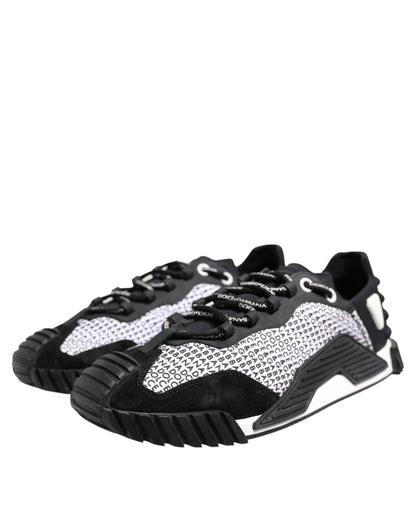 Dolce & Gabbana Black Logo Lace Up Low Top NS1 Sneakers Shoes by Dolce & Gabbana