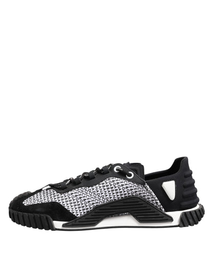 Dolce & Gabbana Black Logo Lace Up Low Top NS1 Sneakers Shoes by Dolce & Gabbana