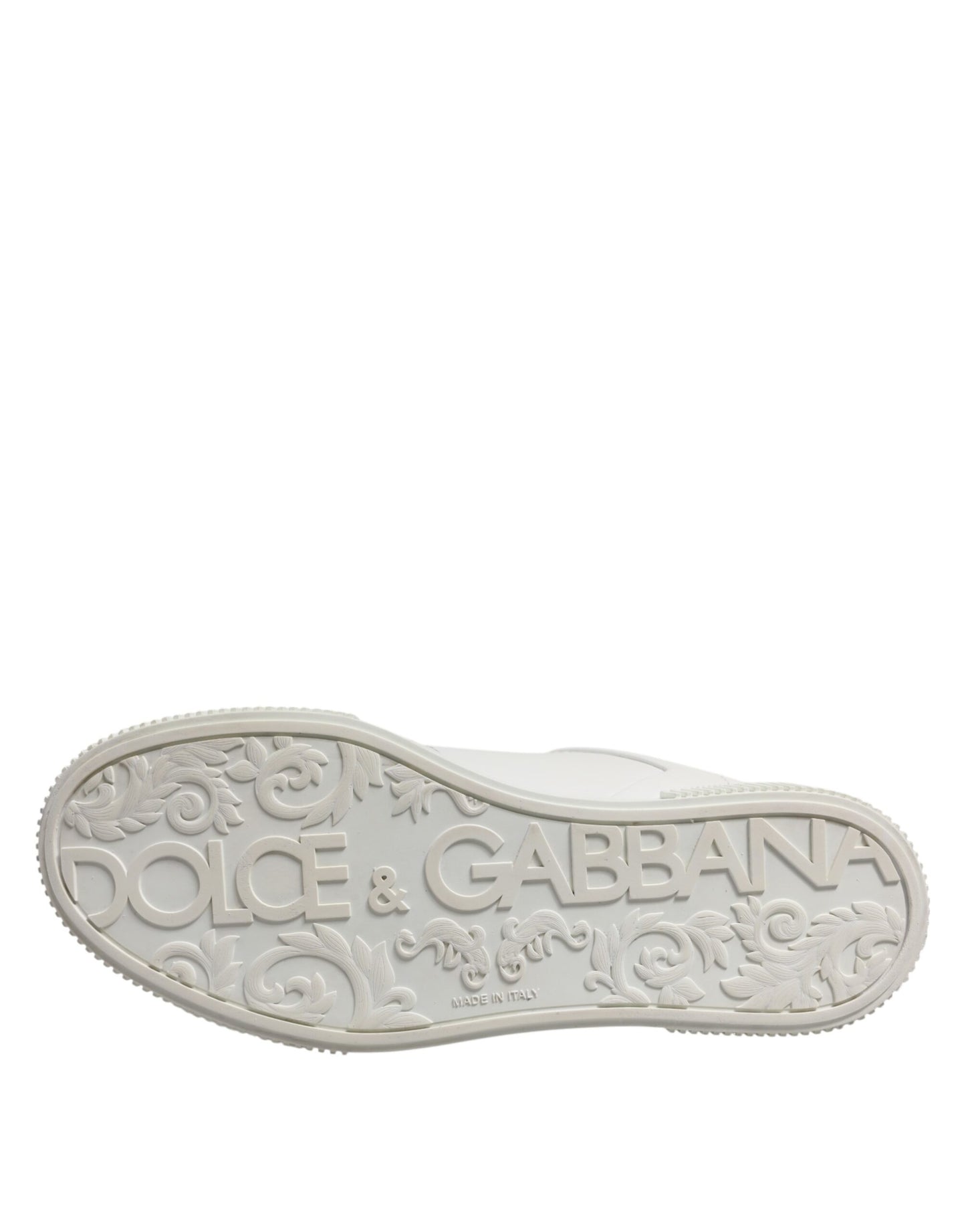 Dolce &amp; Gabbana White Miami Leather Low Top Men Sneakers Shoes