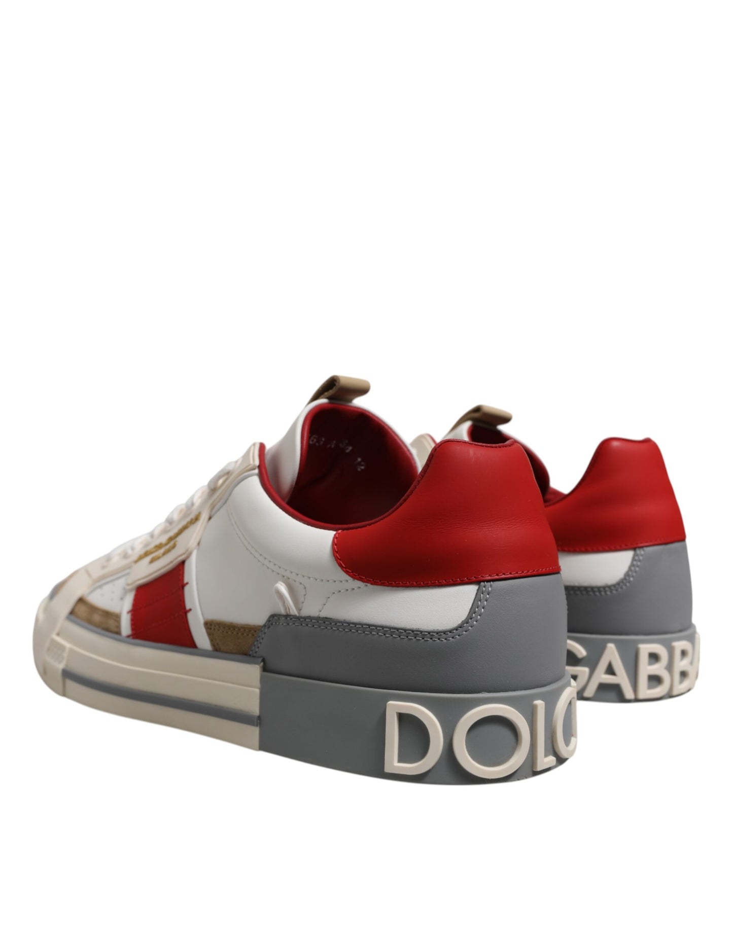 Dolce &amp; Gabbana Multicolor Leather Low Top Sneakers Shoes
