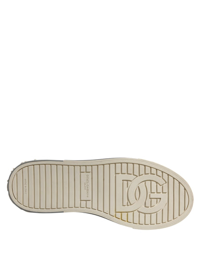 Dolce &amp; Gabbana Multicolor Leather Low Top Sneakers Shoes