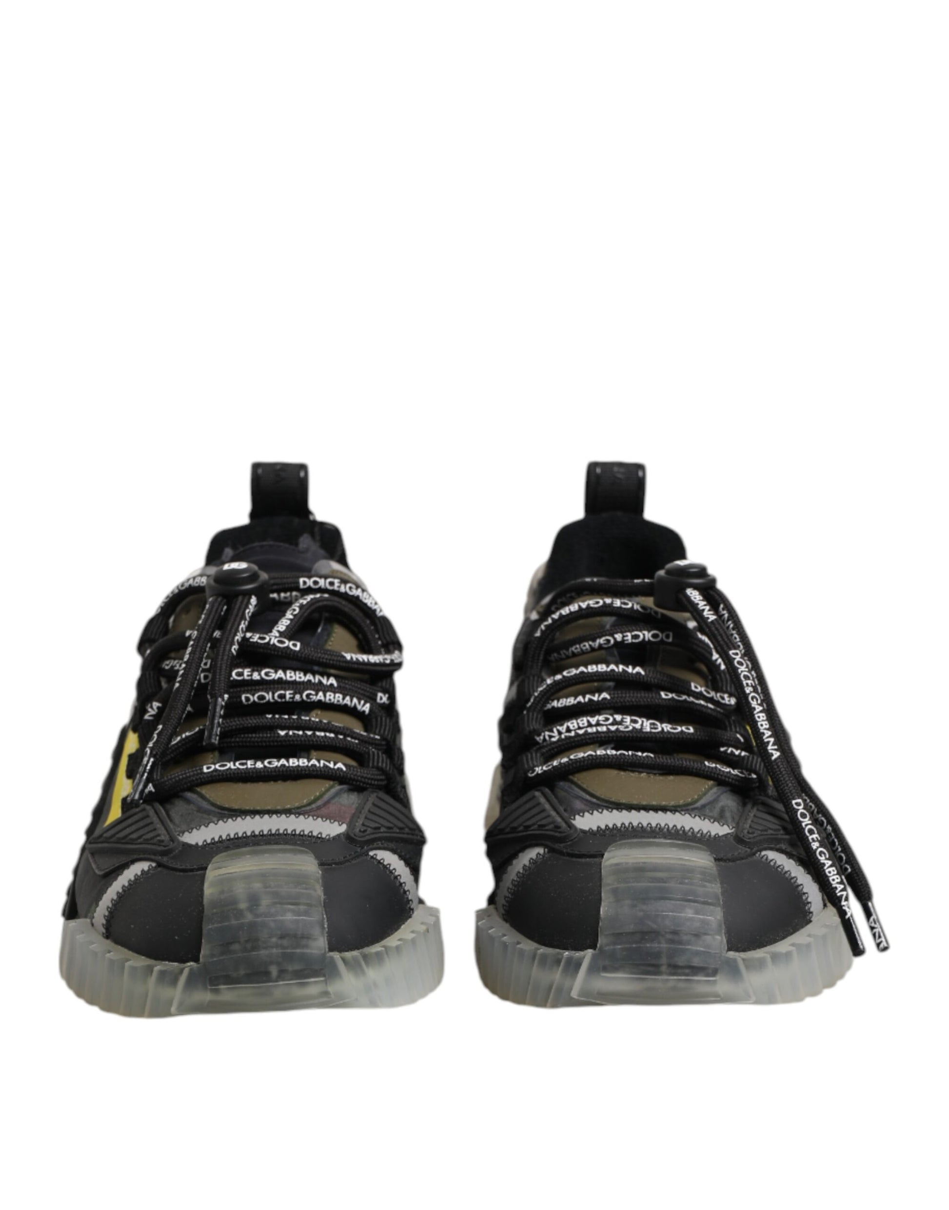 Dolce & Gabbana Black Lace Up Low Top NS1 Sneakers Shoes by Dolce & Gabbana