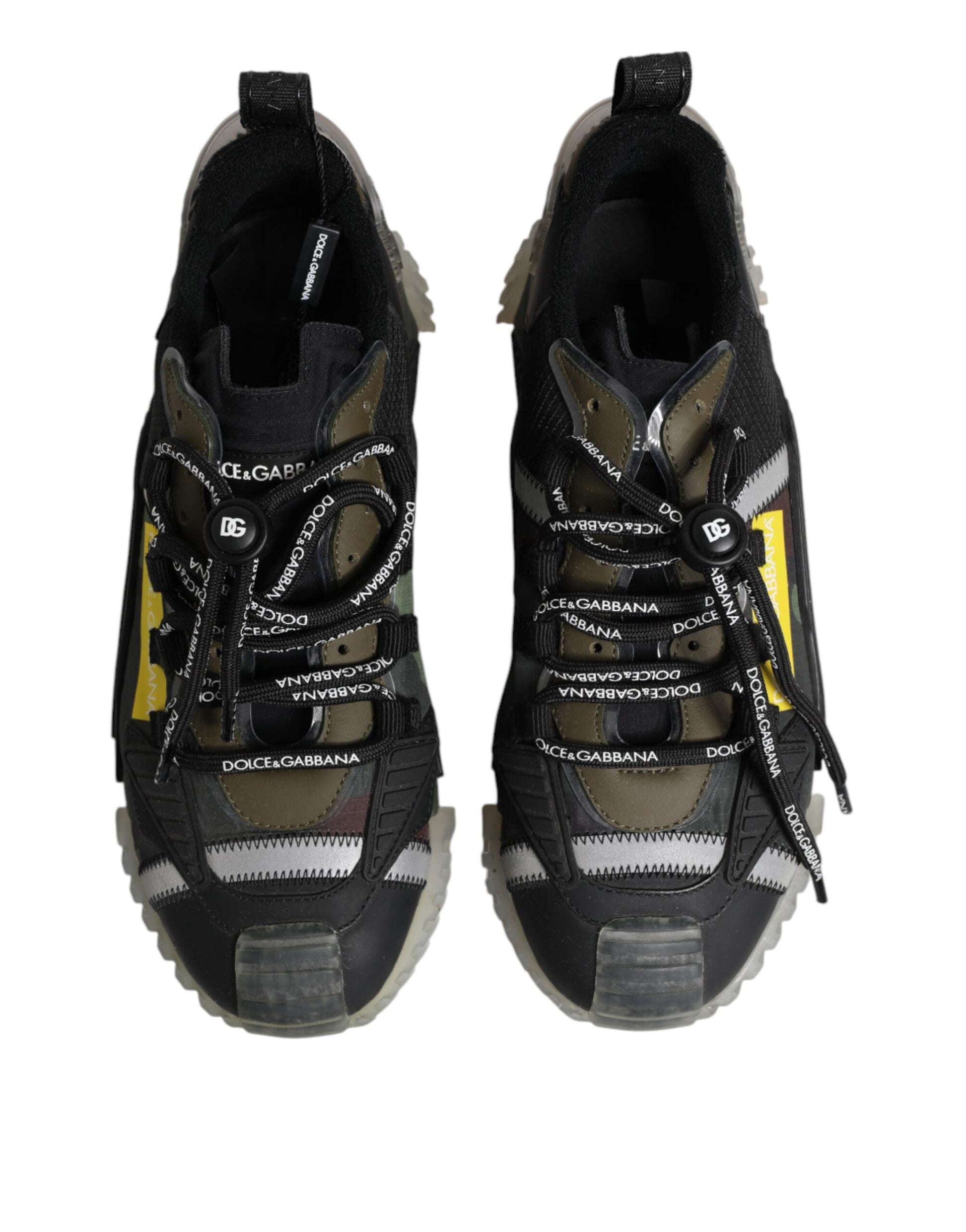Dolce & Gabbana Black Lace Up Low Top NS1 Sneakers Shoes by Dolce & Gabbana