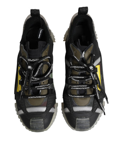 Dolce & Gabbana Black Lace Up Low Top NS1 Sneakers Shoes by Dolce & Gabbana
