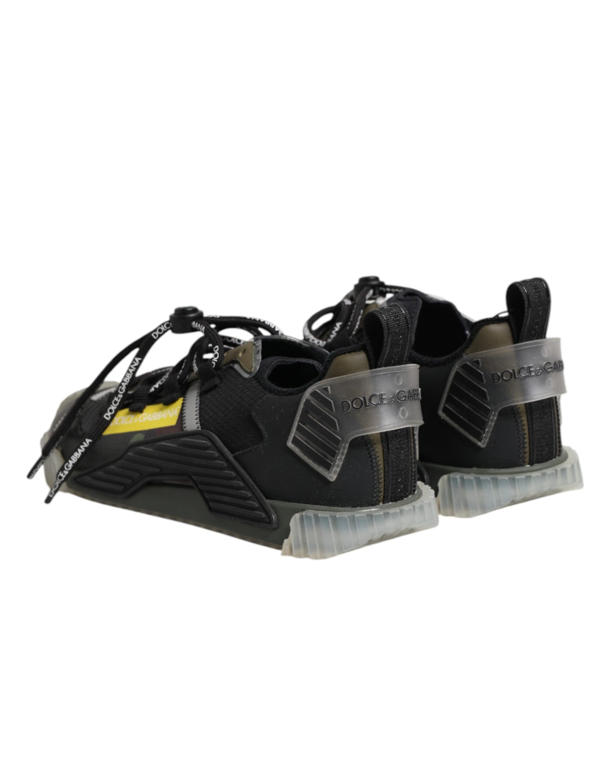Dolce & Gabbana Black Lace Up Low Top NS1 Sneakers Shoes by Dolce & Gabbana