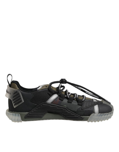 Dolce & Gabbana Black Lace Up Low Top NS1 Sneakers Shoes by Dolce & Gabbana