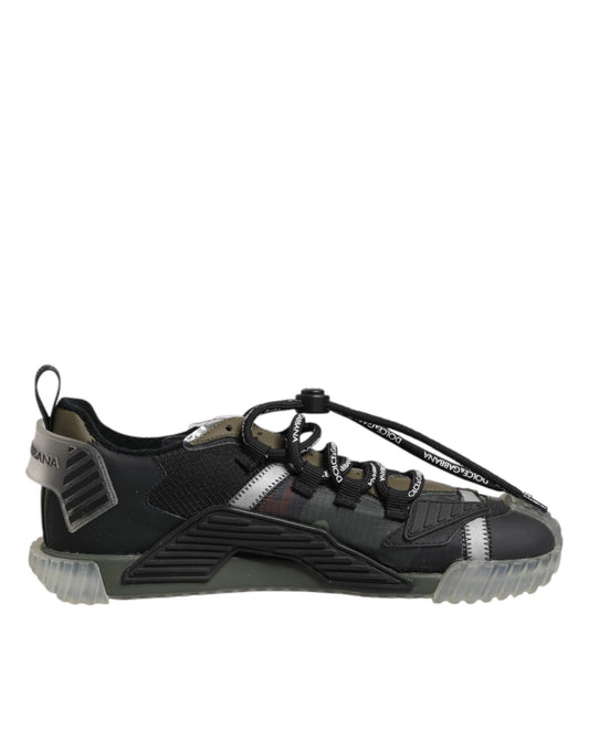 Dolce & Gabbana Black Lace Up Low Top NS1 Sneakers Shoes by Dolce & Gabbana