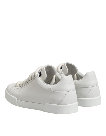 Dolce & Gabbana White Logo Lace Up Low Top Men Sneakers Shoes by Dolce & Gabbana
