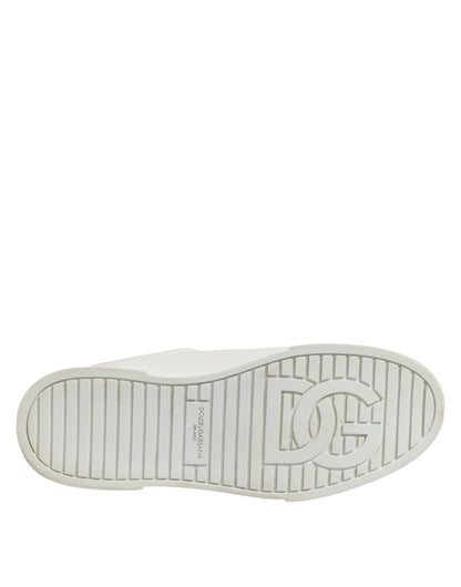Dolce & Gabbana White Logo Lace Up Low Top Men Sneakers Shoes by Dolce & Gabbana
