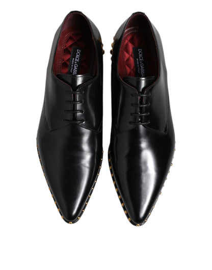 Chaussures habillées pour hommes Dolce &amp; Gabbana en cuir noir clouté