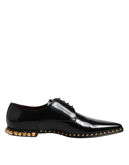 Chaussures habillées pour hommes Dolce &amp; Gabbana en cuir noir clouté