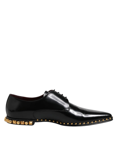 Chaussures habillées pour hommes Dolce &amp; Gabbana en cuir noir clouté
