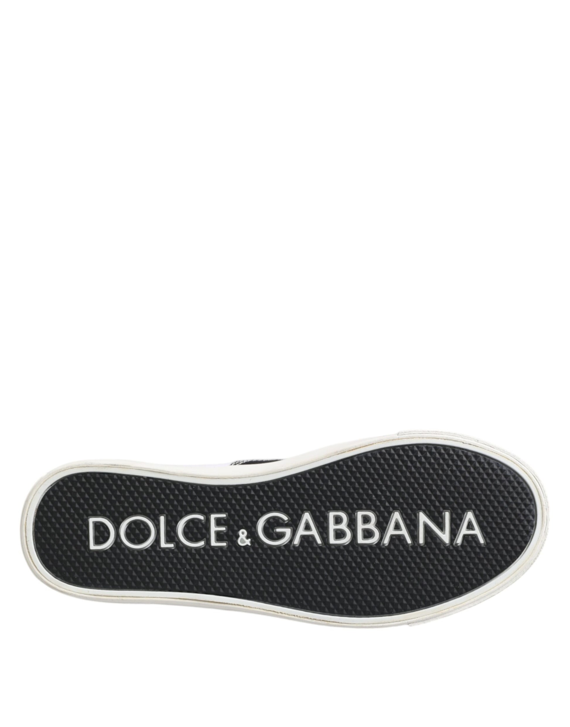 Dolce & Gabbana Black Cotton Canvas Lace Up Men Sneakers Shoes by Dolce & Gabbana