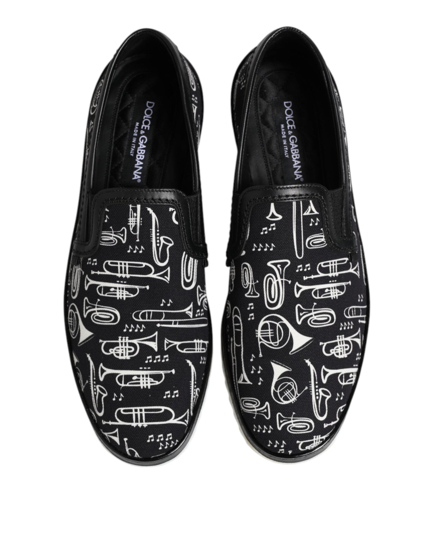 Mocassins imprimés noirs Dolce &amp; Gabbana pour homme
