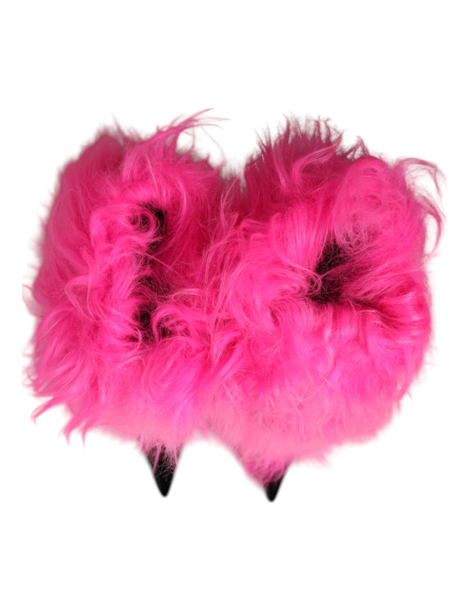 Dolce & Gabbana Pink Faux Fur Leather High Heels Boots Shoes by Dolce & Gabbana