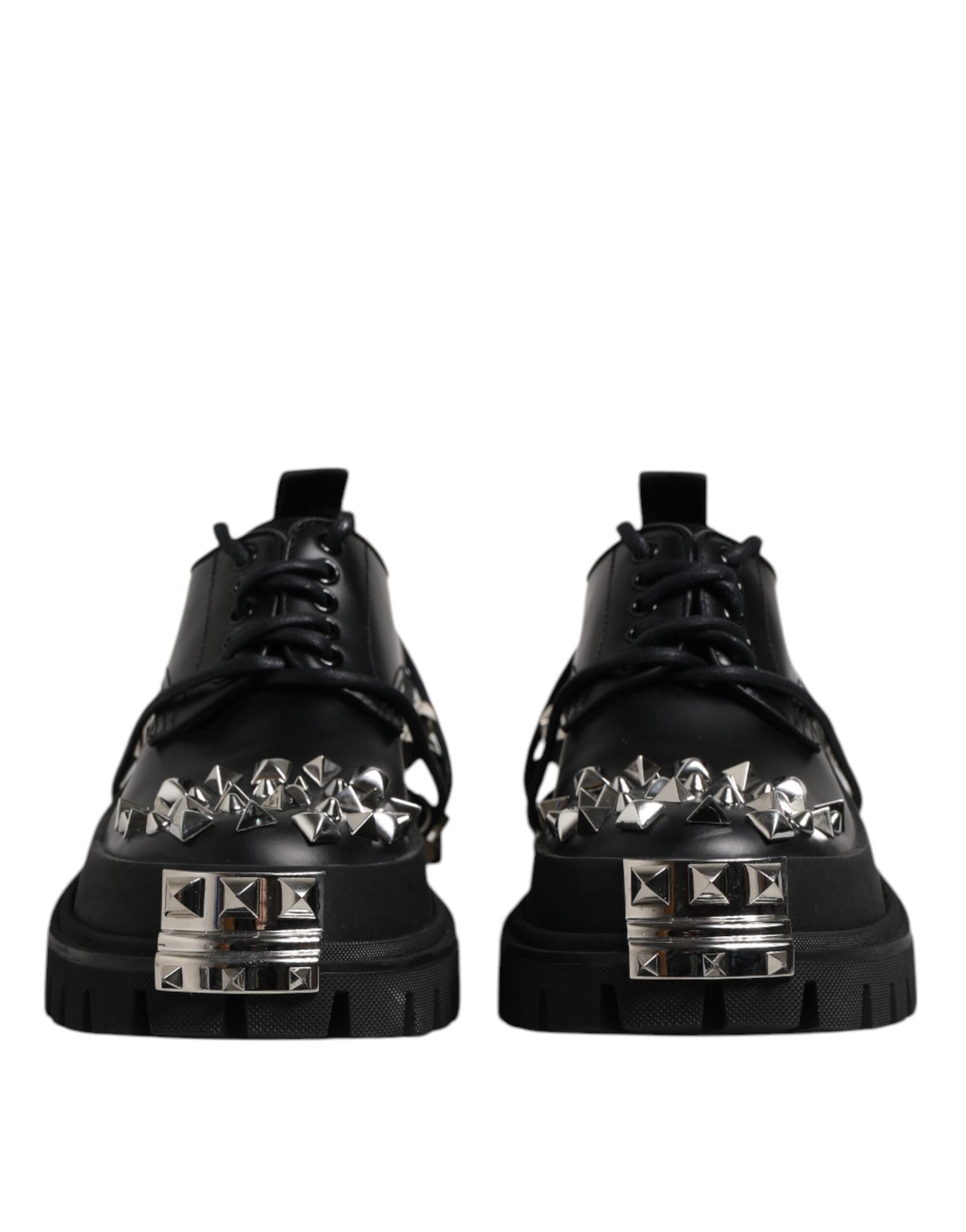 Chaussures derby de randonnée en cuir noir Dolce &amp; Gabbana