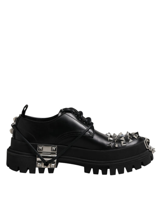 Chaussures derby de randonnée en cuir noir Dolce &amp; Gabbana