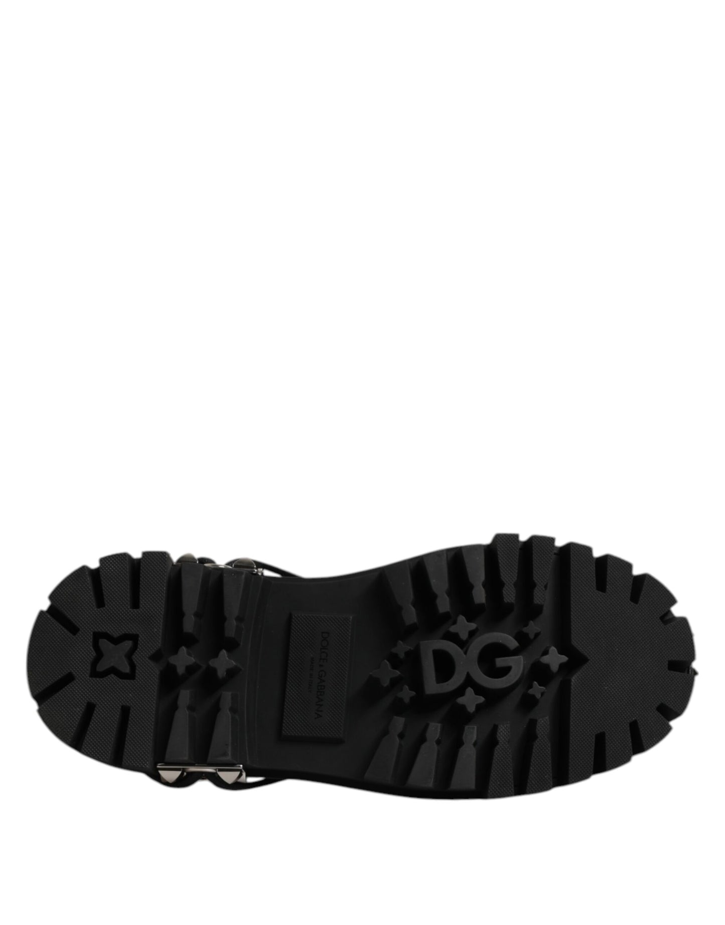 Chaussures derby de randonnée en cuir noir Dolce &amp; Gabbana