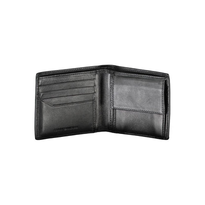 Portefeuille en cuir noir Tommy Hilfiger