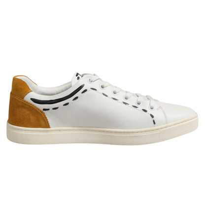 Dolce & Gabbana White Leather MILANO Low Top Sneakers Shoes by Dolce & Gabbana
