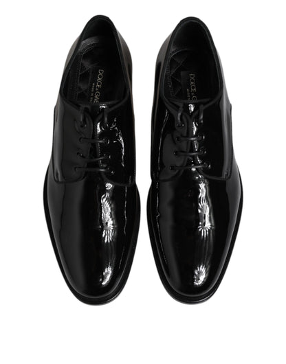 Chaussures habillées derby en cuir verni noir Dolce &amp; Gabbana