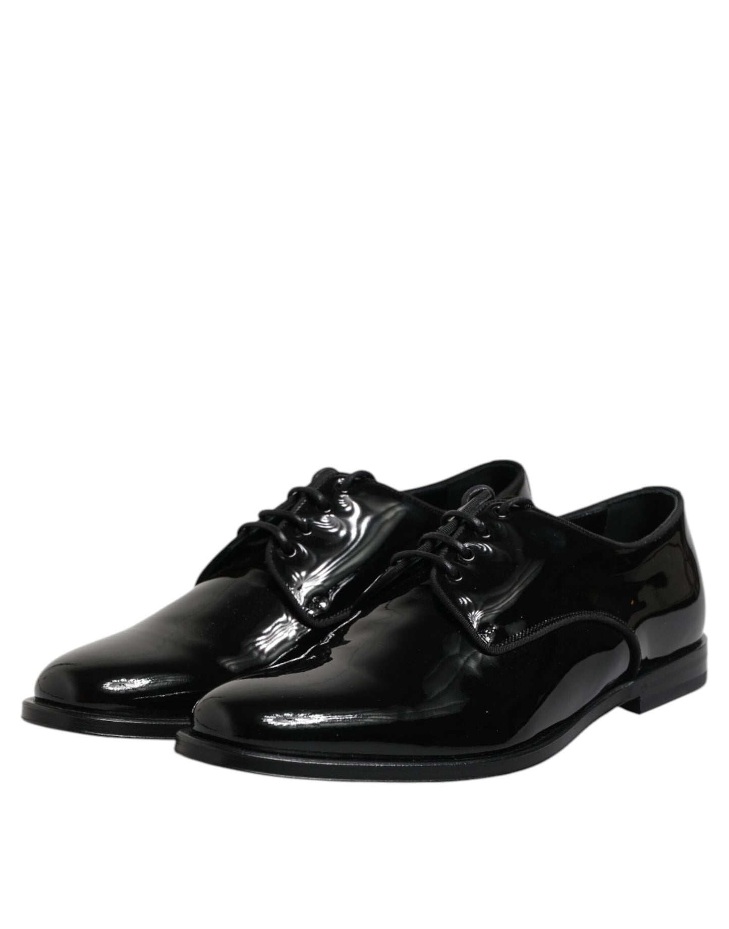 Chaussures habillées derby en cuir verni noir Dolce &amp; Gabbana