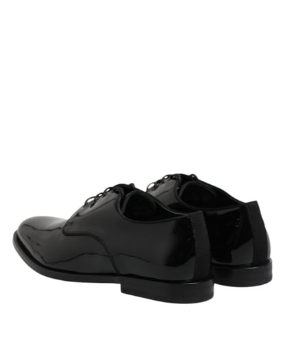 Chaussures habillées derby en cuir verni noir Dolce &amp; Gabbana