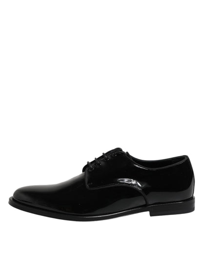 Chaussures habillées derby en cuir verni noir Dolce &amp; Gabbana