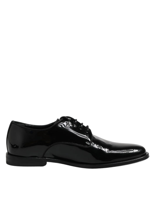 Chaussures habillées derby en cuir verni noir Dolce &amp; Gabbana