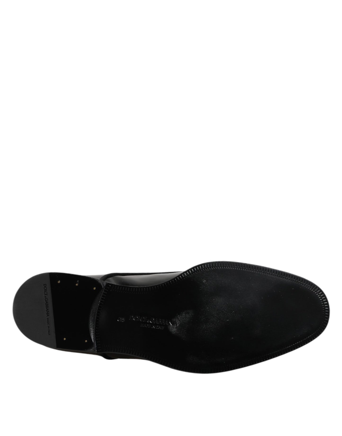 Chaussures habillées derby en cuir verni noir Dolce &amp; Gabbana