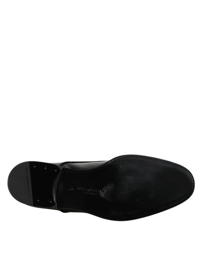 Chaussures habillées derby en cuir verni noir Dolce &amp; Gabbana