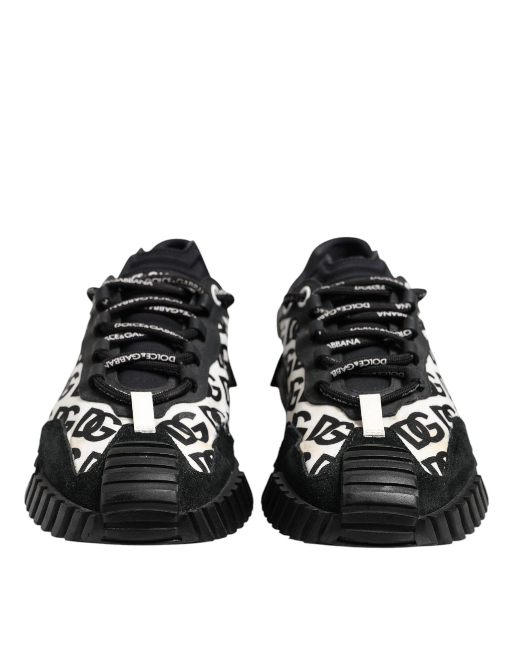 Dolce & Gabbana Black Logo Lace Up Low Top NS1 Sneakers Shoes by Dolce & Gabbana