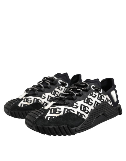 Dolce & Gabbana Black Logo Lace Up Low Top NS1 Sneakers Shoes by Dolce & Gabbana