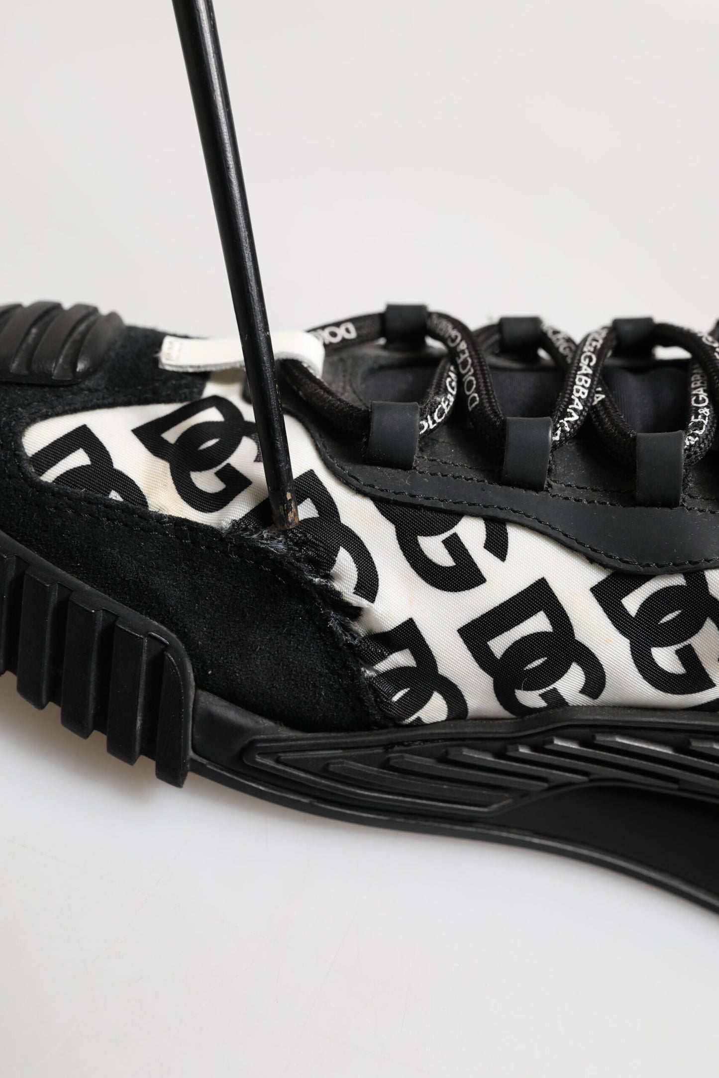 Dolce & Gabbana Black Logo Lace Up Low Top NS1 Sneakers Shoes by Dolce & Gabbana