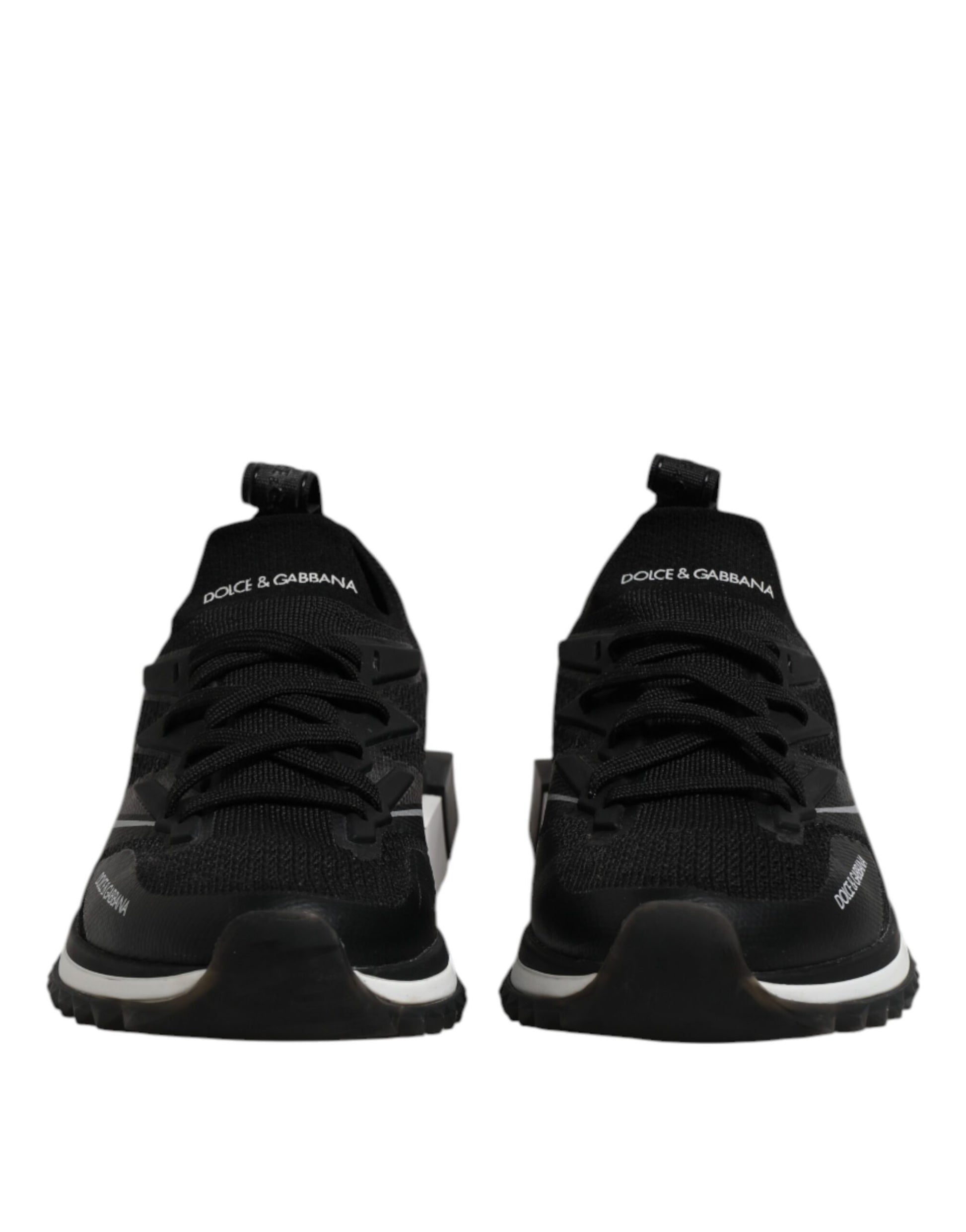 Dolce & Gabbana Black SORRENTO Sport Stretch Sneakers Shoes by Dolce & Gabbana
