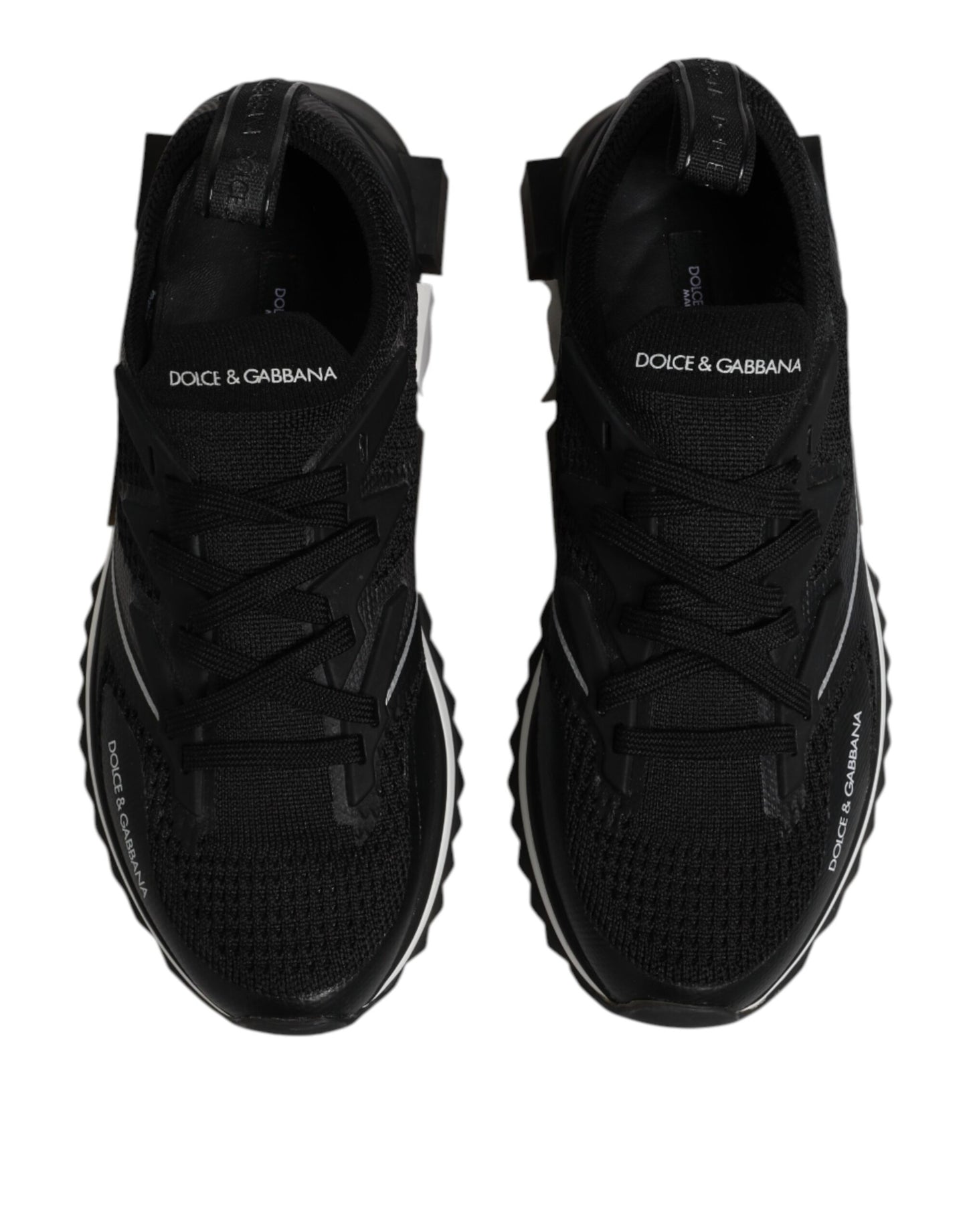 Dolce & Gabbana Black SORRENTO Sport Stretch Sneakers Shoes by Dolce & Gabbana