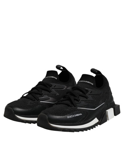 Dolce & Gabbana Black SORRENTO Sport Stretch Sneakers Shoes by Dolce & Gabbana