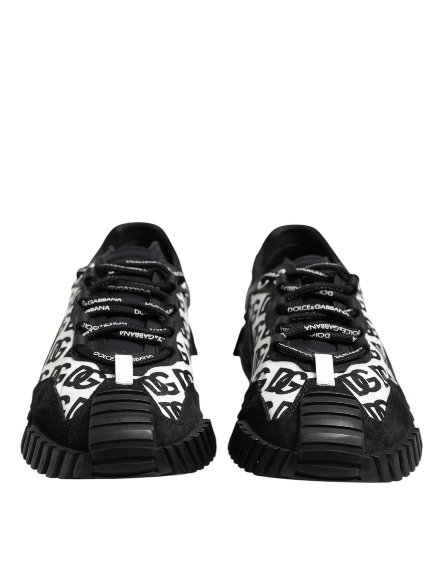 Dolce & Gabbana Black Logo Lace Up Low Top NS1 Sneakers Shoes by Dolce & Gabbana