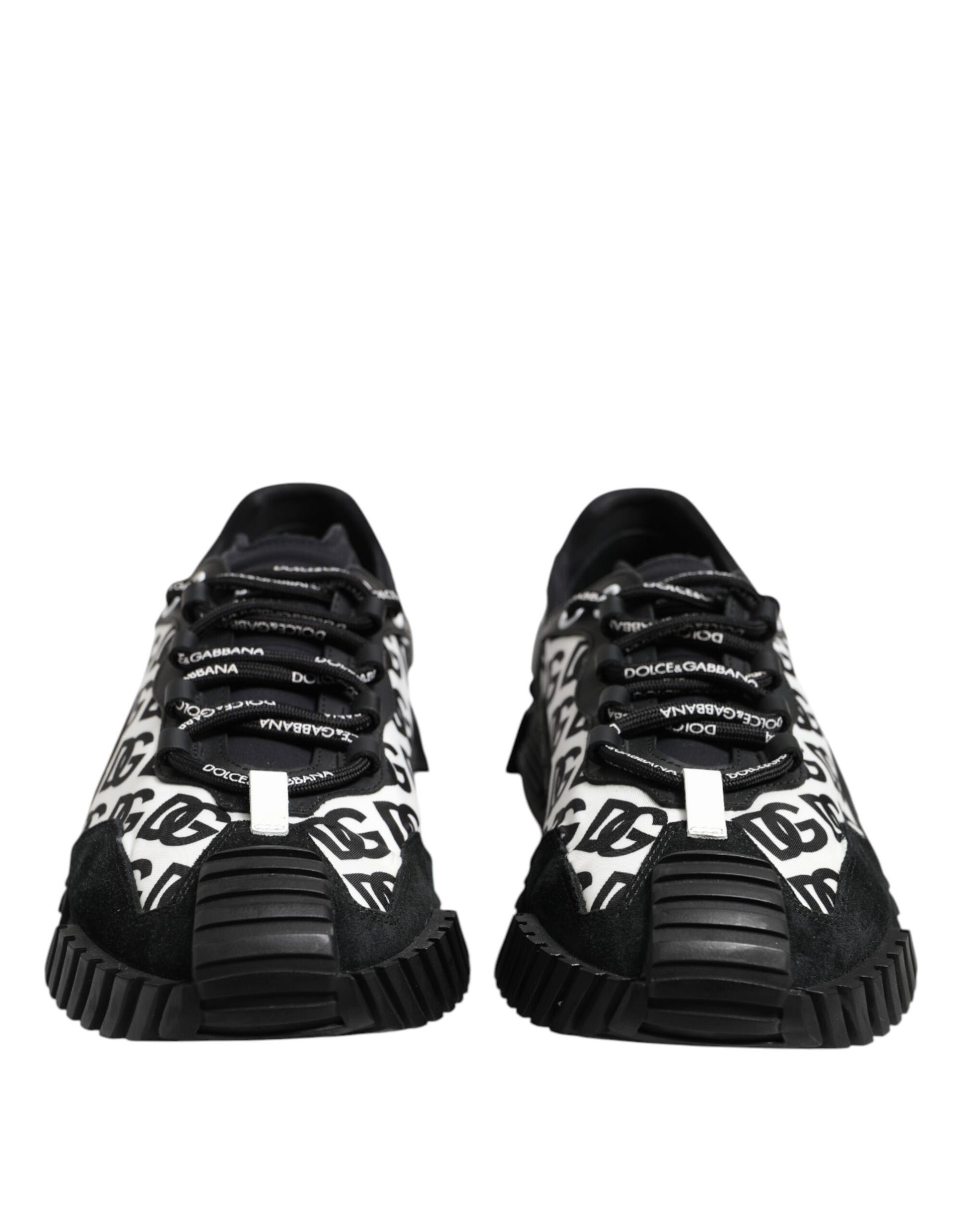 Dolce & Gabbana Black Logo Lace Up Low Top NS1 Sneakers Shoes by Dolce & Gabbana