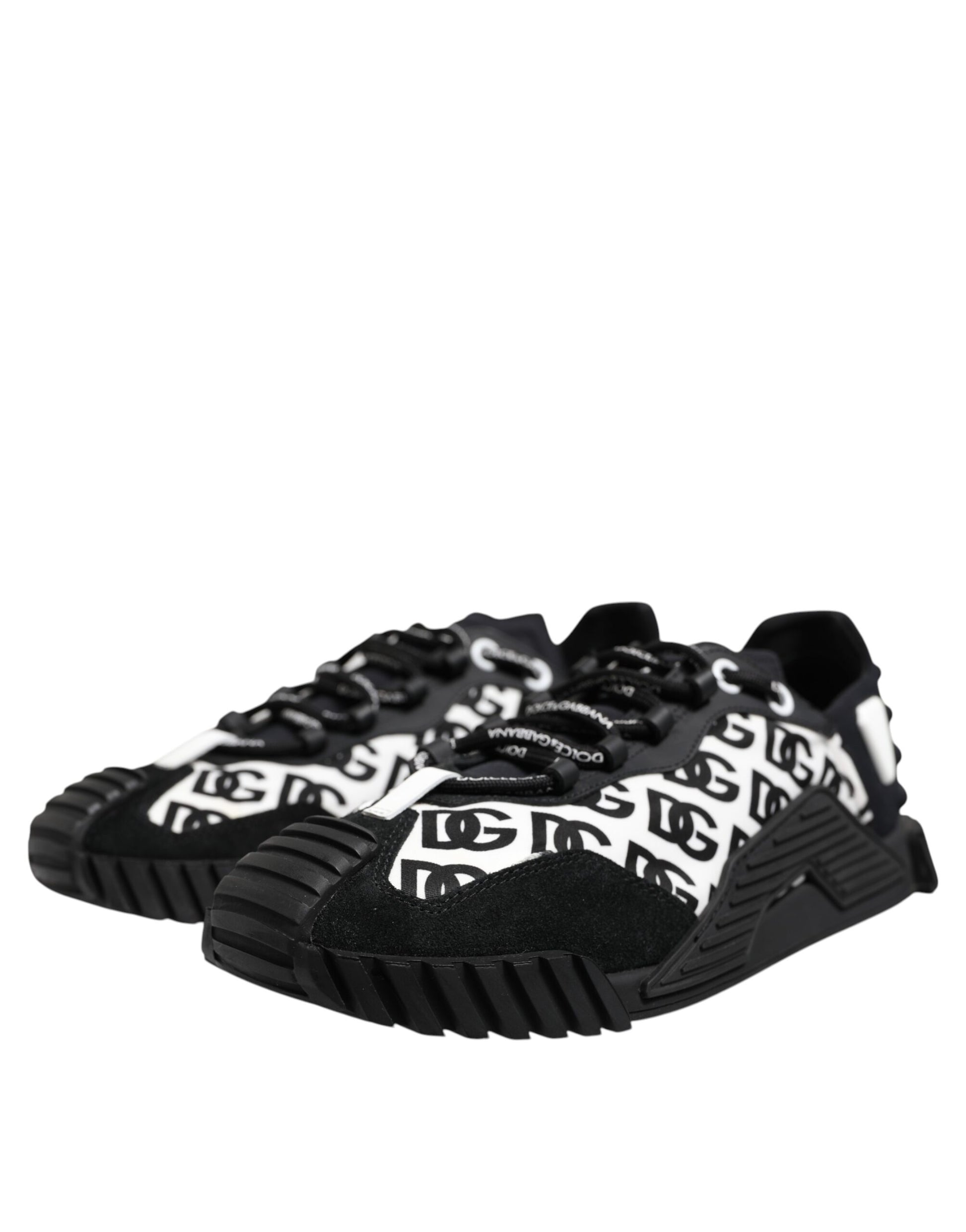 Dolce & Gabbana Black Logo Lace Up Low Top NS1 Sneakers Shoes by Dolce & Gabbana